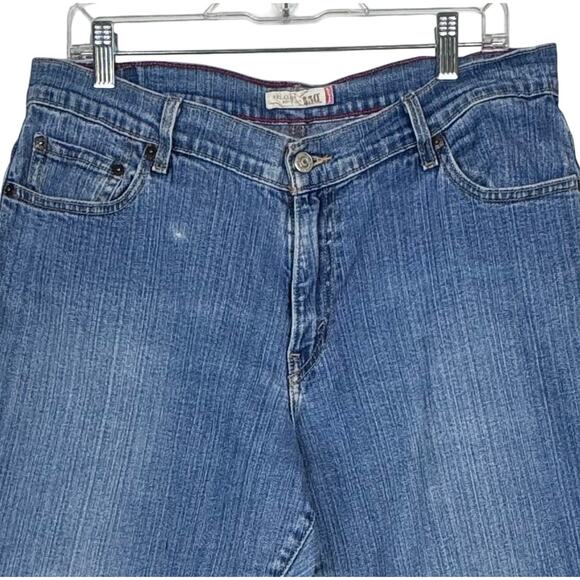 VTG Y2K Levis 550 Jeans Relaxed Ankle Boot High Waist Women 14 M (34X28) Stretch - Picture 12 of 16